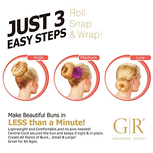 Doughnut Hair Bun Maker Set - 2 Pieces Small & Large