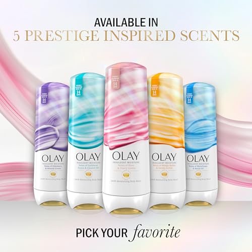 Olay Indulgent Moisture Body Wash for Women, Infused with Vitamin B3, Notes of Elderberry and Almond Cream Scent, 20 fl oz