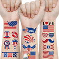 90pcs Patriotic Temporary Tattoos - Red White Blue 4th of July