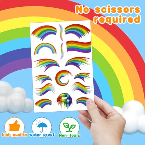200 Piece Rainbow Pride Temporary Tattoos LGBT