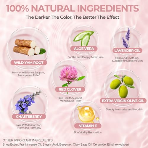 Wild Yam Cream 2oz, Organic Balancing Cream for Women, Deep Nourishment and Hydration, Made With Wild Yam Root, Chaste Tree Berry and Red Clover
