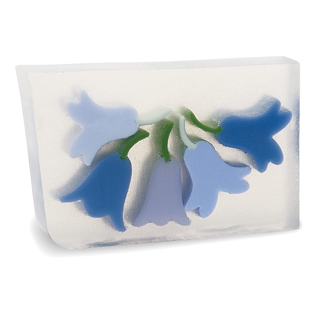 Primal Elements Glycerin Bar Soap | Helps All Skin Types, Sensitive, Oily & Dry Skin | NO PARABENS, VEGAN, GLUTEN FREE, 100% VEGETABLE BASE - (Blue Bells)