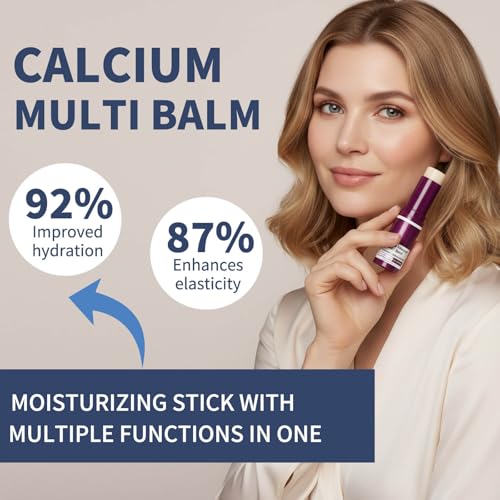 2PCS Calcium Multi Balm Stick, Calcium Volume Multi Balm, All-in-One Collagen Moisturizing Stick, Lightweight Hydration, Travel-Friendly Skincare for Face, Eyes, Lips & Neck