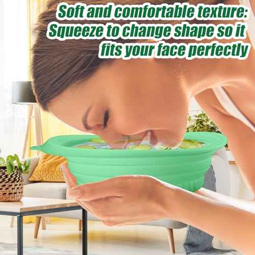 Palksky Face Bowl for Ice with Built-In Icetray, Silicone Ice Facial Folding Washbasin, Facial Plunge Bowl, Face Icebath at Home