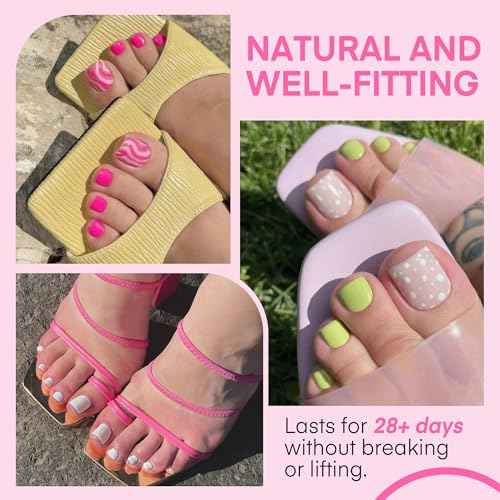 UNA GELLA Square Toe Nail Tips Big Long 312Pcs 15Sizes, Full Cover Soft Gel Toe Nail Tip Pre-Etched Fake Acrylic Toe Nail Press Ons for Big Toe Nail Extensions Pedicure Home DIY Nail Salon Soak Off