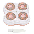 Flawliss Legs Shaver, Legs Hair Remover Replacement Heads for Finshing Toush Flawliss Replacement Heads with 1 Cleaning Brush