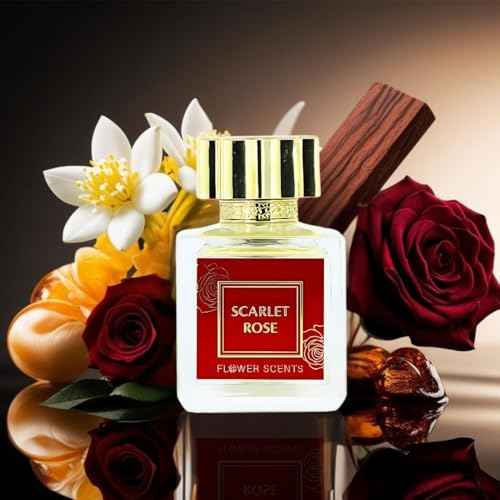 Scarlet Rose Long Lasting Arabian Perfumes for Women ? Eau de Parfum Spray 65ML (2.2 OZ) ? Opulent Rose, Creamy Woods & Golden Amber Notes ? Ladies Perfume & Premium Gift for Women