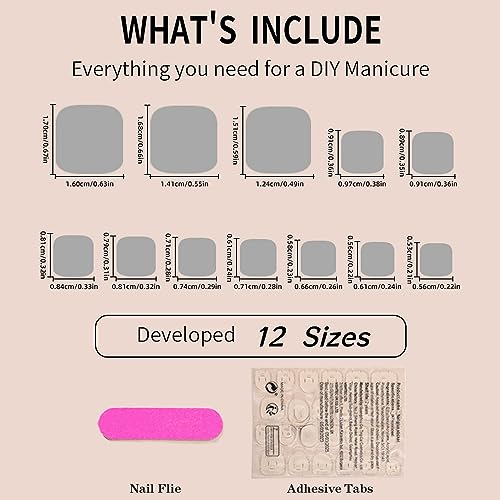 Press on Toenails Rose Pink Square Fake Toenails French Simple Style Fake Nails Acrylic Toe Nails for Women Glossy Toe Nail Tips Glue on ToeNails 24pcs