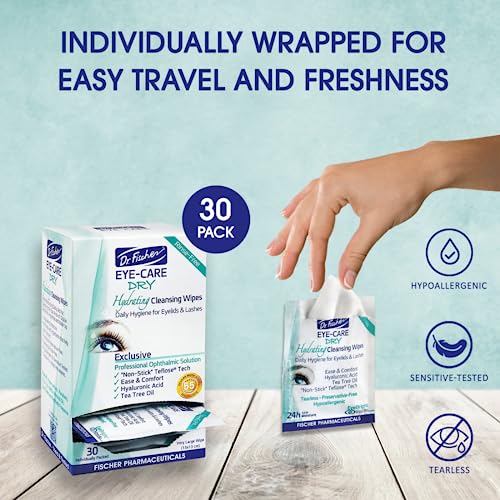 Dr. Fischer Dry Eye Wipes - Gentle Hydrating Cleansing (60 Count)