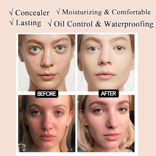 Natural Air Cushion CC Cream Foundation with Mushroom Sponge, 20g