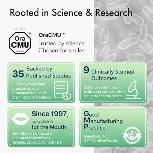 OraTicx Oral Probiotics Green Breath, Freshen Bad Breath, Dental Probiotic Supplement for Oral Health, 8 Billion CFU, Mint Flavor 30 Lozenges 2-Pack