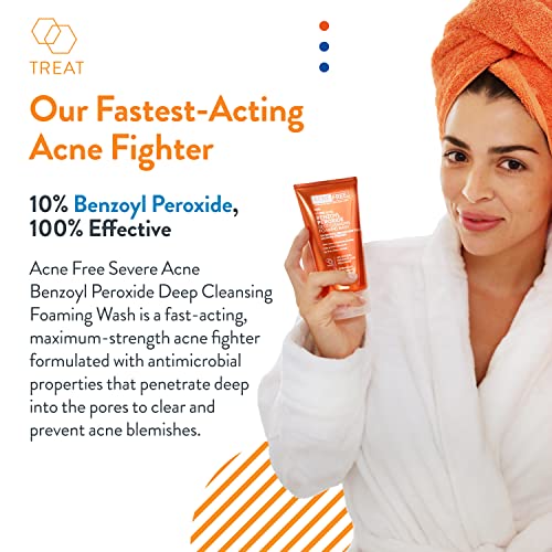 AcneFree Severe Acne Foaming Cleanser 10% Benzoyl Peroxide, 5 oz