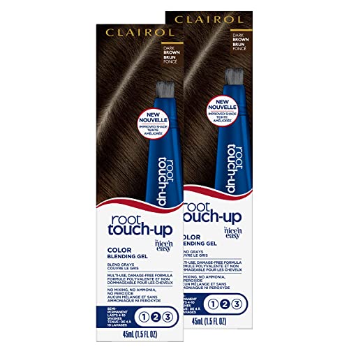 Clairol Root Touch-Up Semi-Permanent Hair Color Gel 4 Dark Brown – 1.5 Fl Oz Pack of 2