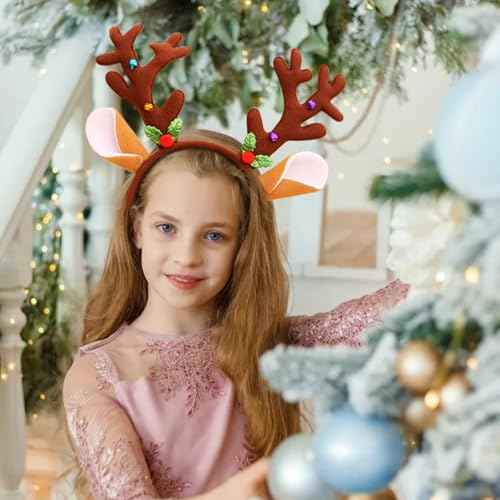 Christmas Headband Reindeer Antlers Headbands Christmas Hair Bands for Women Holiday Party Cosplay