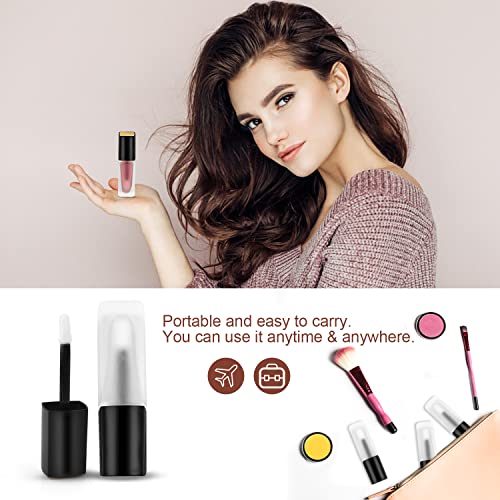 5 Pcs 5ml Frosted Glass Lip Gloss Tubes with Wands & Stoppers