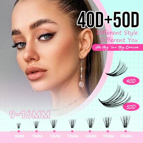 FADVAN Volume Lash Clusters Kit 280pcs DIY Eyelash Extension Set