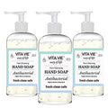 Liquid Hand Soap, Antibacterial Hand Wash With Hazel, Willow Bark Extract and Tea Tree Oil, Gentle and Non Drying for Everyday Use, Vegan, Paraben and Alcohol Free, Non GMO, 8 Fl Oz, 3 Pack