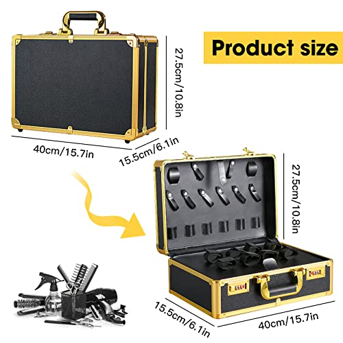 Barber Tool Case with Lock | Double Layer Aluminum Storage Box