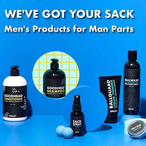 Ballsy Ballwash Wood You Be Mine Charcoal Body Wash for Men, Soap, Moisturizing, Shower Gel, w/Coconut Oil and Aloe Vera, Drift & Dunes Scent, 8 Fl oz