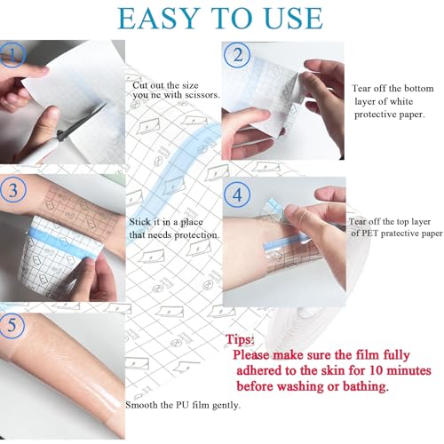 Tattoo Aftercare Waterproof Bandages 6"x2 Yard Second Skin