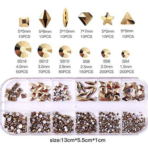 BELICEY Purple AB Nail Art Rhinestones Flatback Round Crystals Beads Gems Stones Multi Shapes 3D Rhinestone Charms for Nail Art DIY Crafts Clothes Shoes Jewelry Christmas