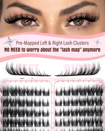 Cat Eye Lash Clusters 10-18MM Wispy C-Curly Anime Eyelashes
