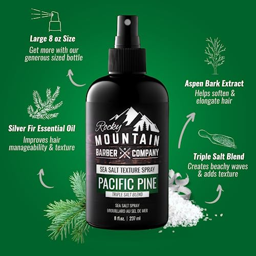 Rocky Mountain Sea Salt Spray for Men - 8 oz