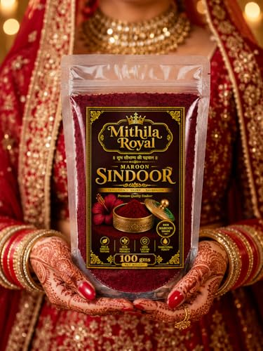 Maroon Sindoor Powder for Women | Organic Kumkum Compact