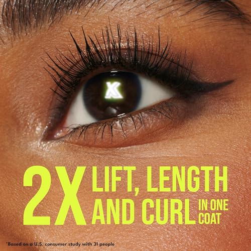 BUXOM Lash Xtension Lift Mascara, Tubing Mascara with 24HR Curl Hold & Star-Fibered Brush for Lift, Length, Volume & Smudge-Proof Wear