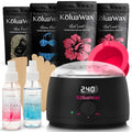 KoluaWax Premium Waxing Kit for Women - Beginner Friendly - Complete Wax Kit that includes 14oz of Wax Beads, Applicator, Pre and Post Care, Suitable for Sensitive Skin (Black)