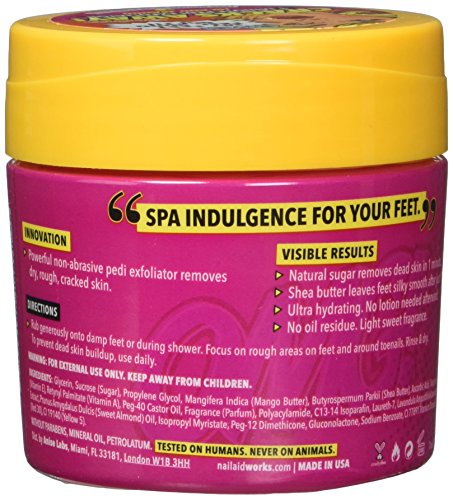 Nail-Aid Cracks Away 1-Minute Pedi Exfoliator Foot Scrub - Mango, 7 oz
