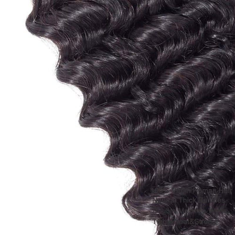 Deep Wave Human Hair Bundles - Unprocessed Virgin Remy 300g (18-22 Inch)