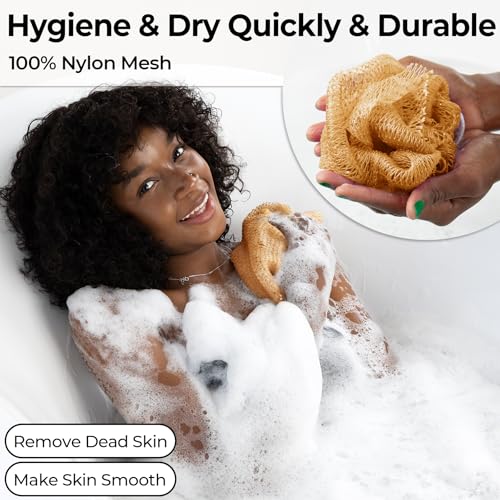 African Net Sponge Back Scrubber Exfoliator, 2-Pack