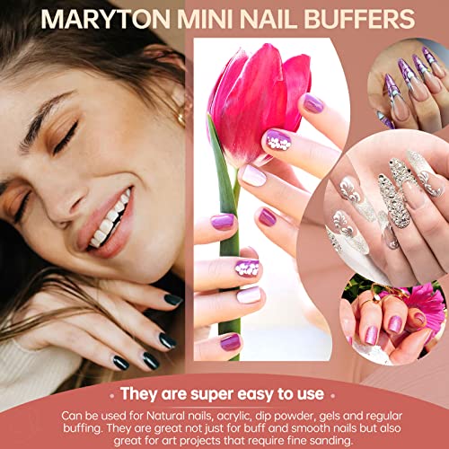 Maryton Mini Nail Buffer Blocks 180/240 Grit - 50 Pack