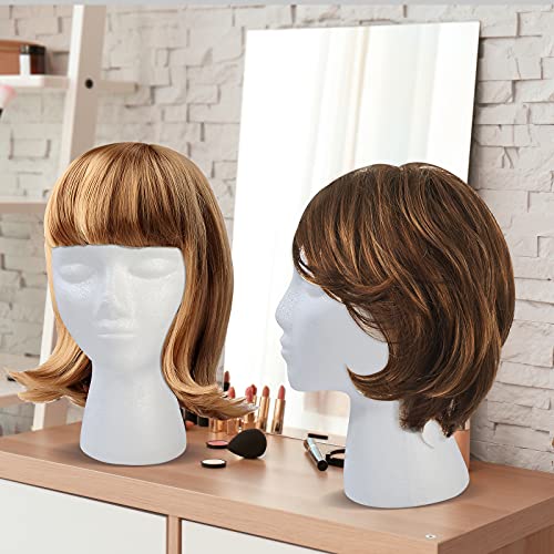 BALABALA 3-Pack Mannequin Heads - Foam Wig Stand with Long Neck