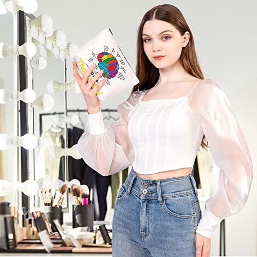 MEIKIUP Mind Of A Theater Musical Gifts Musical Theatre Nerd Makeup Bag Theatre Gift for Actress Actors (Theater Bag)