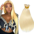 #613 Blonde Brazilian Hair 3 Bundle Set - Straight Human Hair Extensions