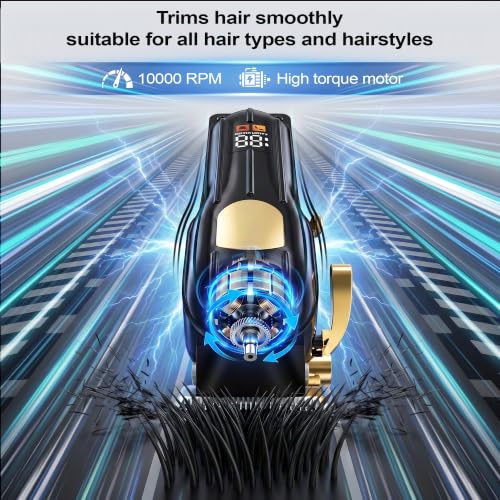 Professional Cordless Hair Clippers for Men with LED Display