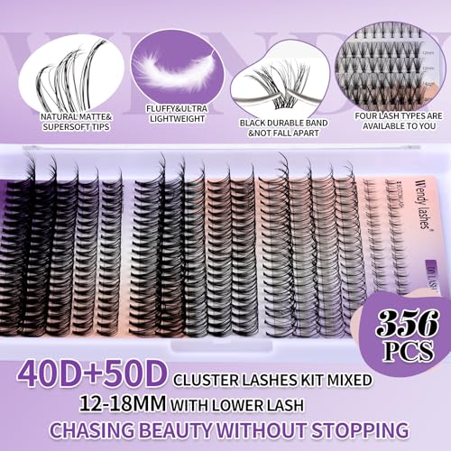 DIY Lash Extension Kit with Bond & Seal - 12-18mm Clusters