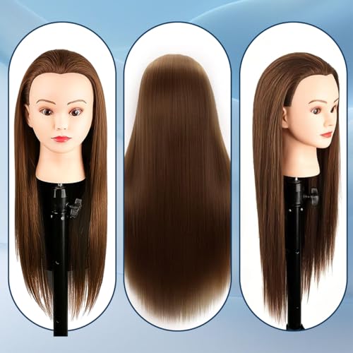 80% Human Hair Mannequin Head for Styling & Braiding Practice