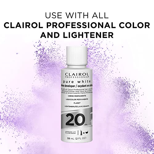 Clairol Professional Pure White 20 Volume Hair Developer - 2 Fl Oz Pack of 3