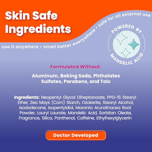 Lume Whole Body Deodorant Stick 2.6 oz Pack of 2 Soft Powder Scent - Odor Control for Sensitive Skin