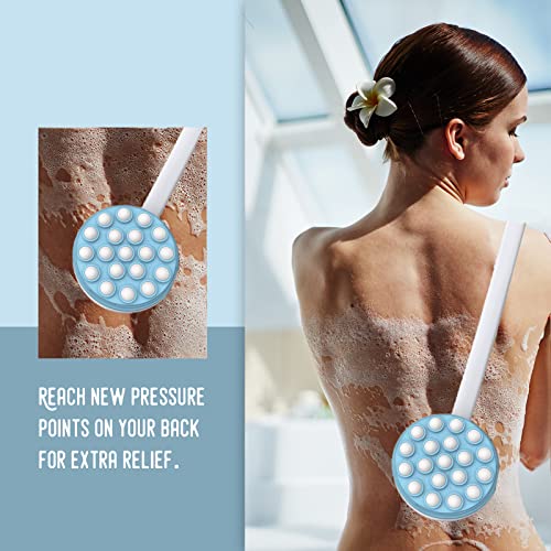 Back Lotion Applicator with 19 Massage Rollers, 17" Long Handle