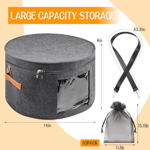 Wig Storage Boxes,Wig Travel Cases Foldable for Multiple Wigs for Men and Women,Yarn Organizer, Cosmetic Cabinet Storage Bag (Dark Grey)
