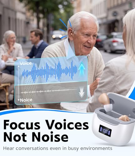 Rechargeable Hearing Aids for Seniors – OTC Digital Sound Cancellation