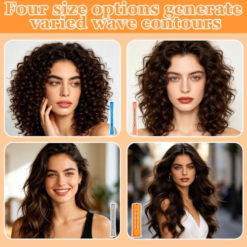 ProSuites 4 Sizes Hair Perm Rods Kit with 350 Perm Papers & Clips – MultiColor