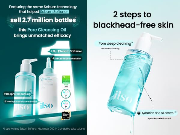 ilso Super Melting Sebum Cleansing Oil - Makeup & Blackhead Remover