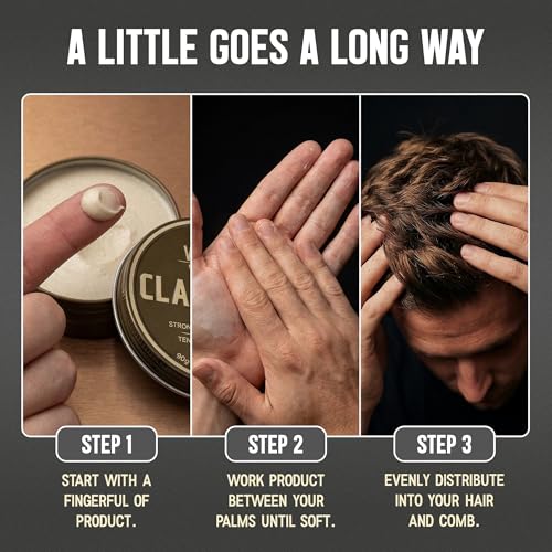 Victory Claymore Strong Hold Matte Clay Pomade for Men 3.1oz