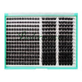 Bodermincer 322 Clusters D Curl Lash Clusters 182pcs 8-10-12-14-16mm +140pcs 10-12-14-16-18mm Mixed Individual Lashes Cluster Eyelash Extensions DIY at Home Reusable Soft Comfortable Wispy Lashes (L 8-10-12-14-16mm+R-10-12-14-16-18mm Mixed)