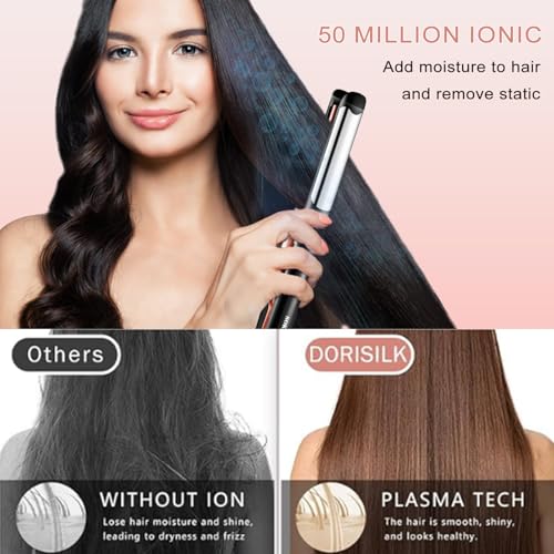 Sokany 2-in-1 Hair Straightener & Curling Iron | 1" Titanium Ceramic Plates
